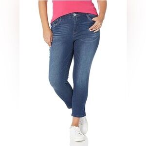 Democracy Absolution Mold & Hold Girlfriend Cropped Jeans Lt Blue Size 10